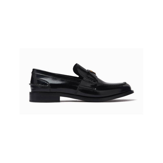 Prada Triangle Leather Loafers