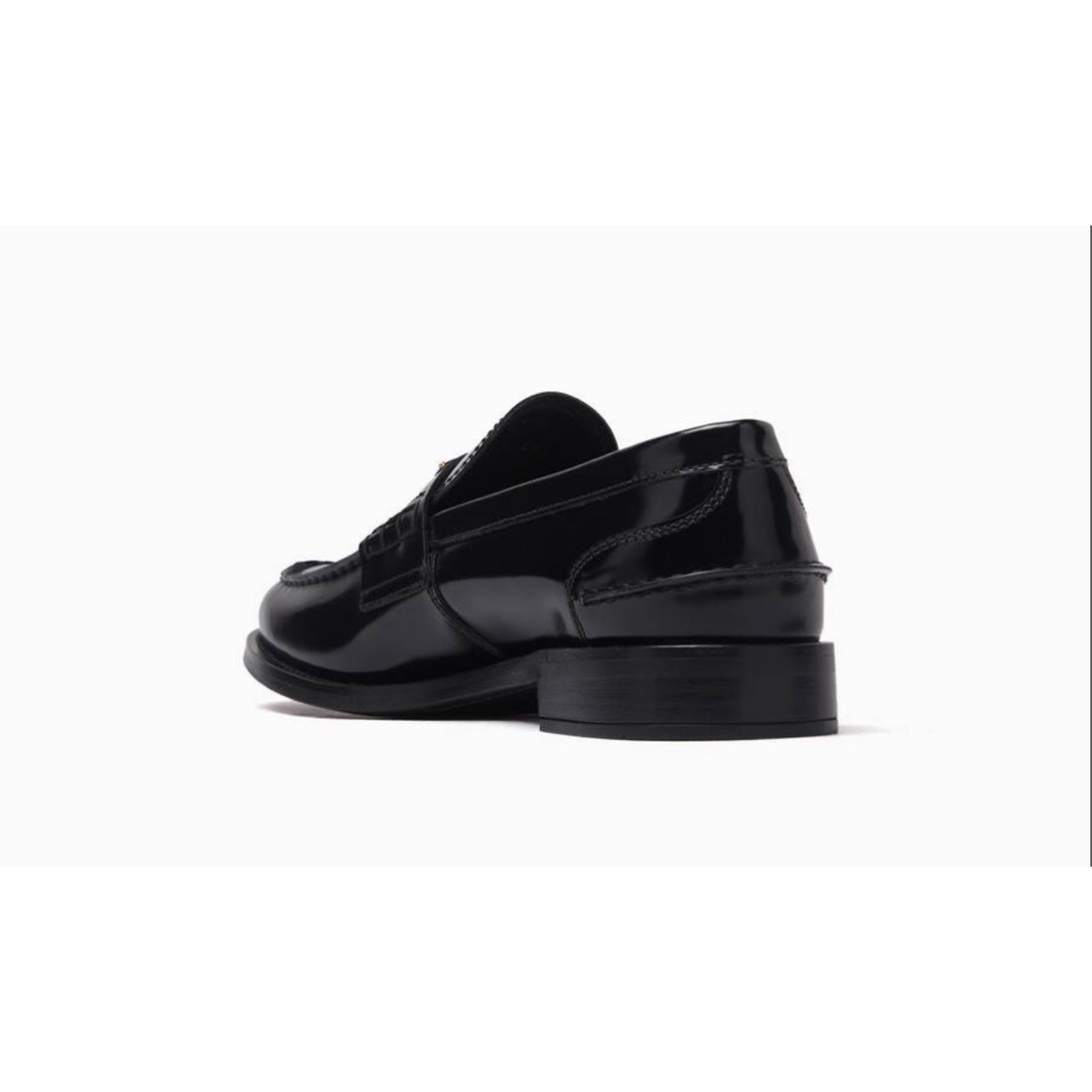 Prada Triangle Leather Loafers