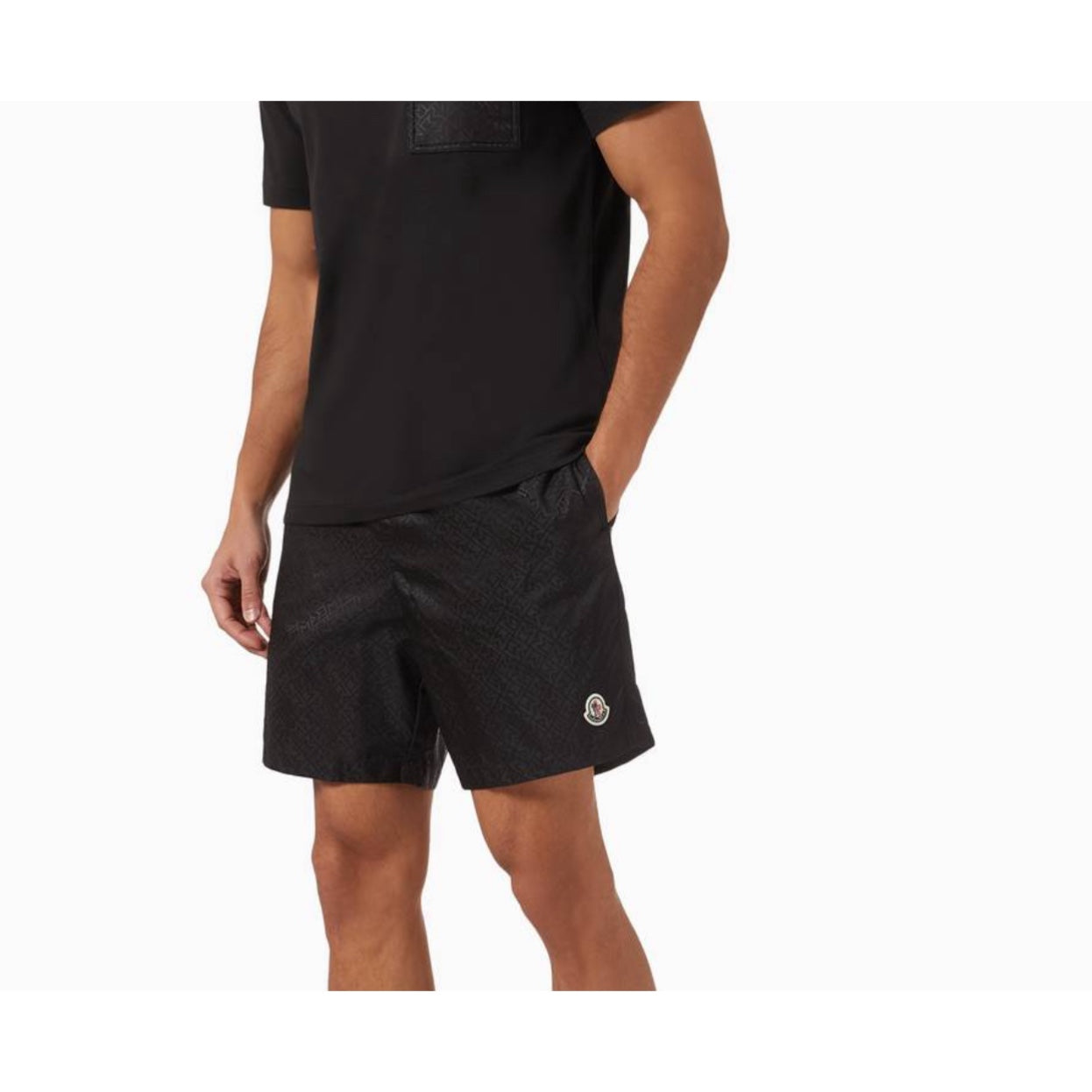 Moncler Logo Drawstring Swim Shorts
